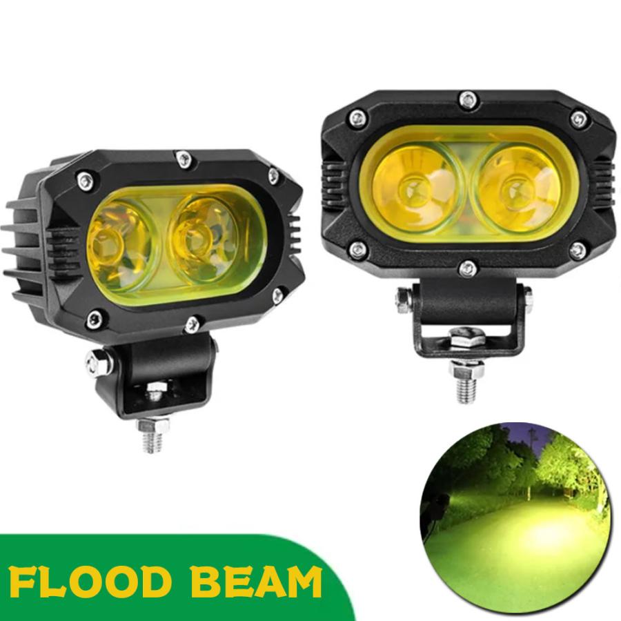 3インチLED作業灯 イエロー 50ｗ LEDフォグランプ 広角狹角ラングラー他 車 3インチLED作業灯 イエロー 50w LEDフォグランプ 広角狹角ラングラー他