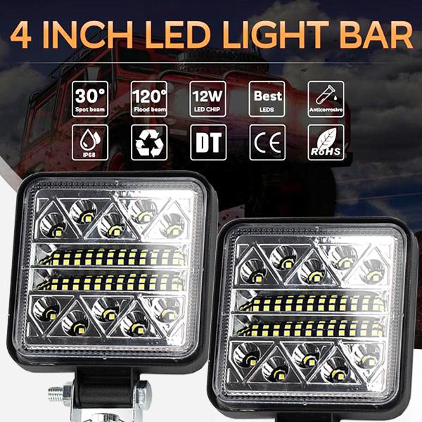 送料無料○ 4インチ ワークライト LED 102W 作業灯 ボート 工事現場
