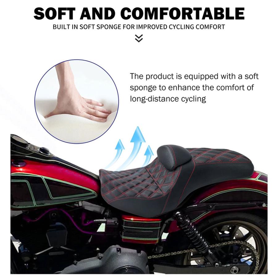 送料無料○ ハーレー ダイナ 2006-2017 ツーアップシート タンデム