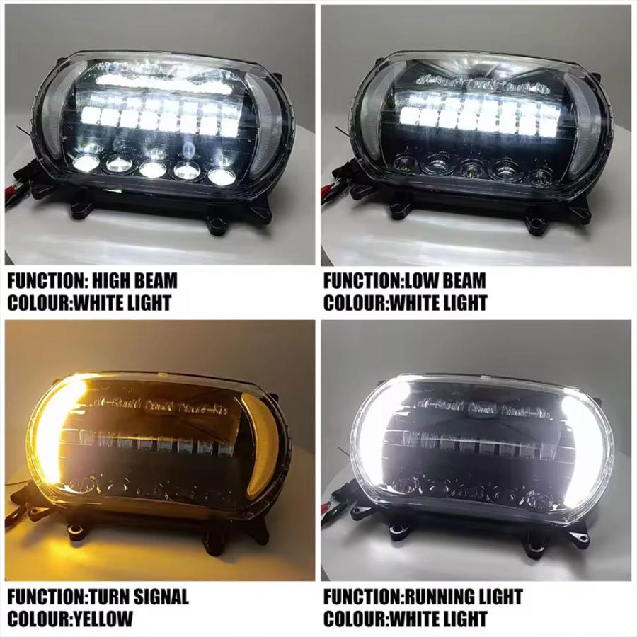 ハーレー ロード グライド 15-24 LED ヘッドライト ウインカー ハイ