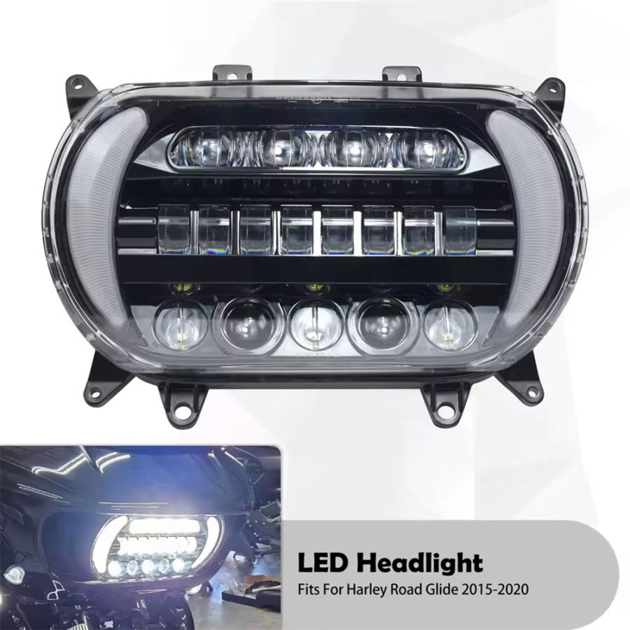 ハーレー ロード グライド 15-24 LED ヘッドライト ウインカー ハイ