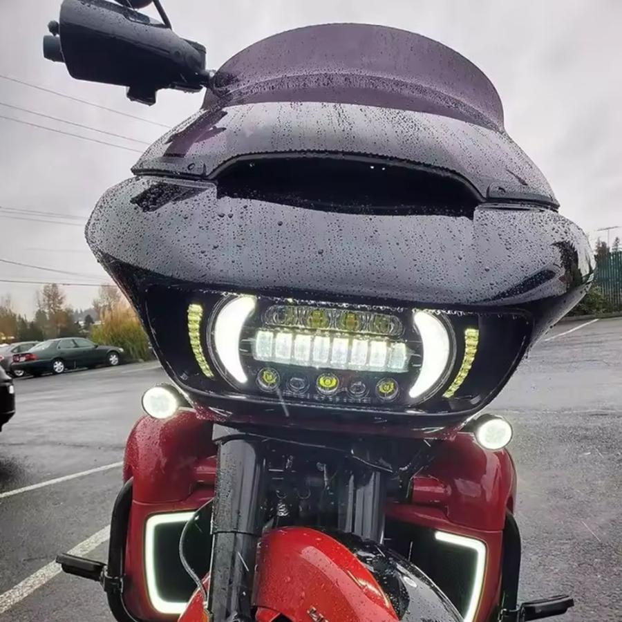 ハーレー ロード グライド 15-24 LED ヘッドライト ウインカー ハイ