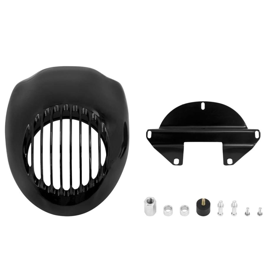 送料無料● ハーレー スポーツスター ダイナ FX XL883 1200 5.75インチ ヘッドライト フェアリング カバー ABS 光沢黒 パーツ カスタム |  | 03