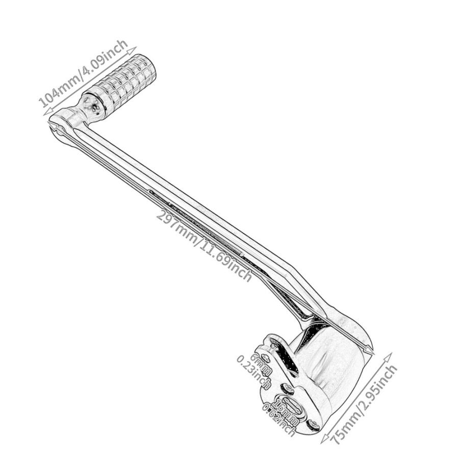 ハーレー ツーリング エレクトラ グライド FLHR 08-13 ギア ブレーキ ペダル レバー 内径16MM ブラック パーツ アクセサリー |  | 02