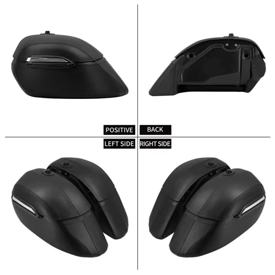 送料無料● ハーレー ツールバッグ 川崎 ヤマハ 鈴木 サイドバッグ リア ボックス PUレザー ABS 小物収納 全車種対応 ブラック 汎用 パーツ_2