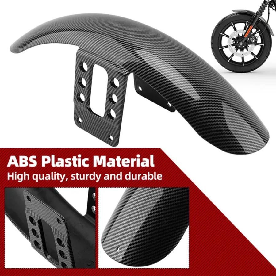 送料無料● ハーレー スポーツスター XL 883 1200 88年以降 フロント フェンダー マッドガード カバー 泥除け ABS カーボン風 パーツの画像