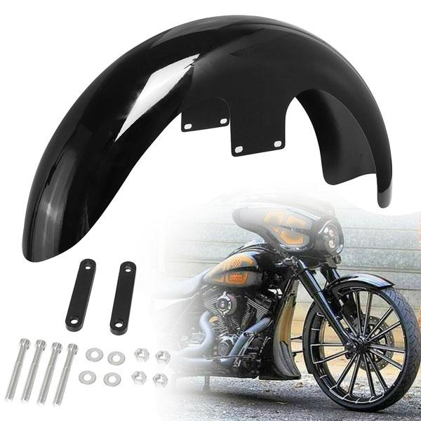 【ハーレー ツーリング用】 フロントフェンダー 21インチ 120 R21 光沢黒 純正風 CVO ロードグライド エレクトラグライド ストリートグライド バガー 泥除け ABSの画像