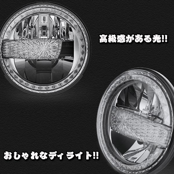 Eマーク取得 ハーレーダビッドソン CREEチップ LED 7インチ 42W ヘッドライト ブラケット Hi.Low.ディライト 6500K 1セット_3