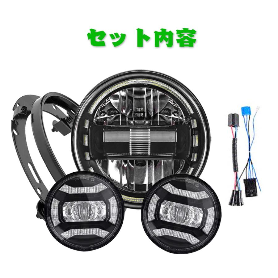 送料無料○ 日本仕様品 7インチ LED ヘッドライト 4.5インチ 