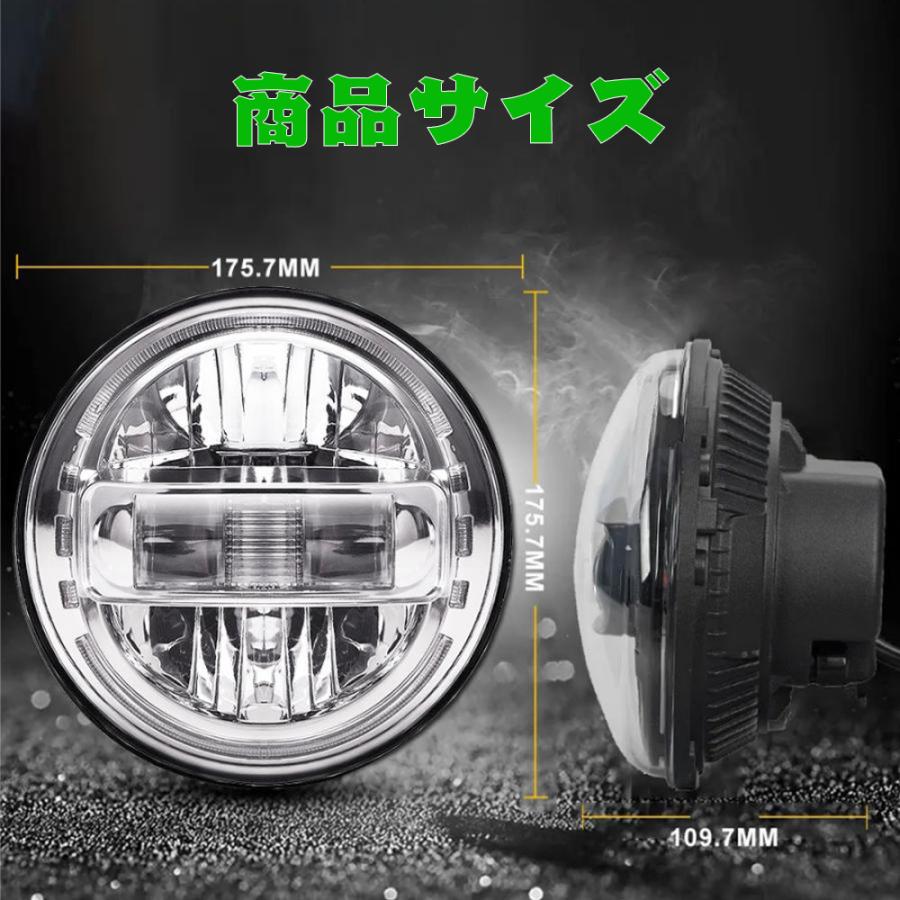 送料無料○ 日本仕様品 DOT 7インチ LED ヘッドライト ハイ/ロー/デイ
