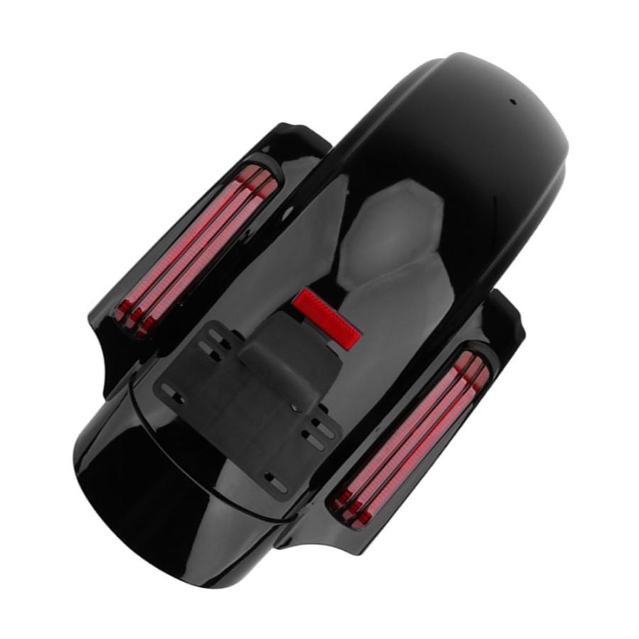 ハーレー ツーリング エレクトラグライド ロードキング 2009-2013 リア フェンダー LEDライト付 レッド 新品の画像