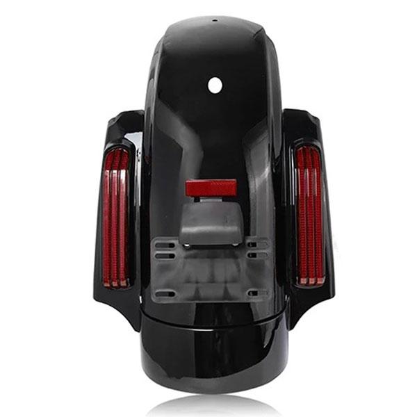 ハーレー ツーリング エレクトラグライド ロードキング 2014-2022 リア フェンダー LEDライト付 レッド 新品の画像