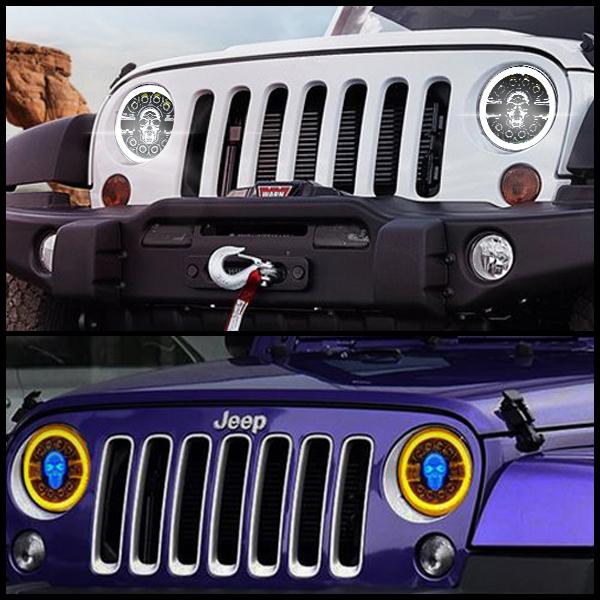 送料無料○ 7インチ 65W JEEP LED ヘッドライト JK ジムニー ハマー HI
