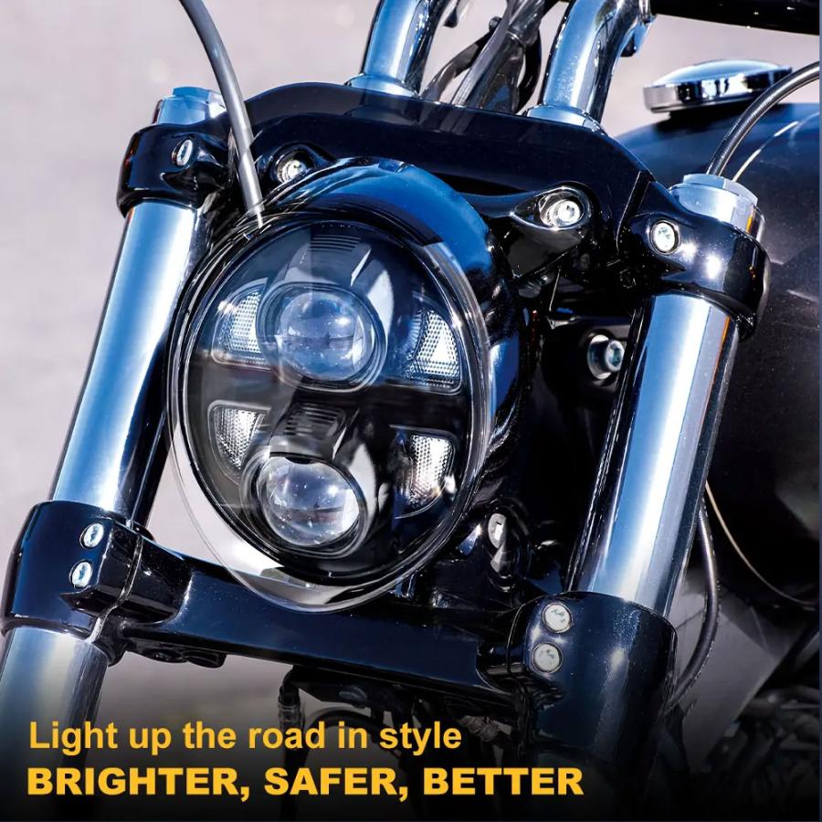 送料無料● ハーレー VRSCA VROD VRSCDX VRSC VRSCA VRSCAW VRSCB VRSCF VRSCSE 02-17 LED ヘッドライト Hi.Low.DRL ホワイト 6500K パーツ_5