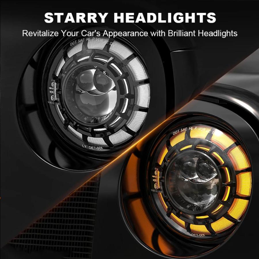 新発売 日本仕様品 Eマーク DOT 7インチ ヘッドライト Hi.Low.DRL