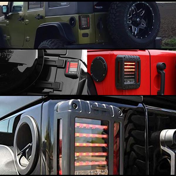 2007-2018年式 Jeep Wrangler JK JKU ラングラー ブレーキライト LED テールライト ウィンカー 外装カスタムパーツ 1組_4