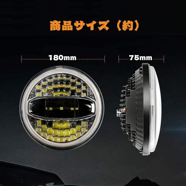 送料無料○ JEEP ラングラー 7インチ LED ヘッドライト プロジェクター