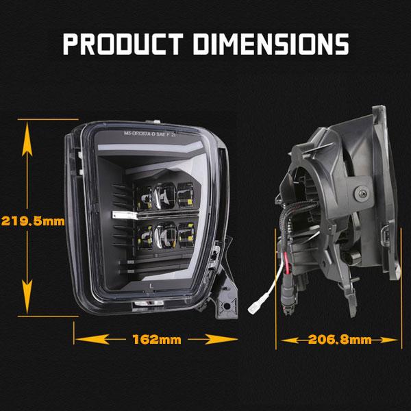 ダッジ・ラム LED フォグライト スポットフラッド DRL 2013~2018年式 RAM 1500 2500 3500 クリアレンズ 左右組 新品