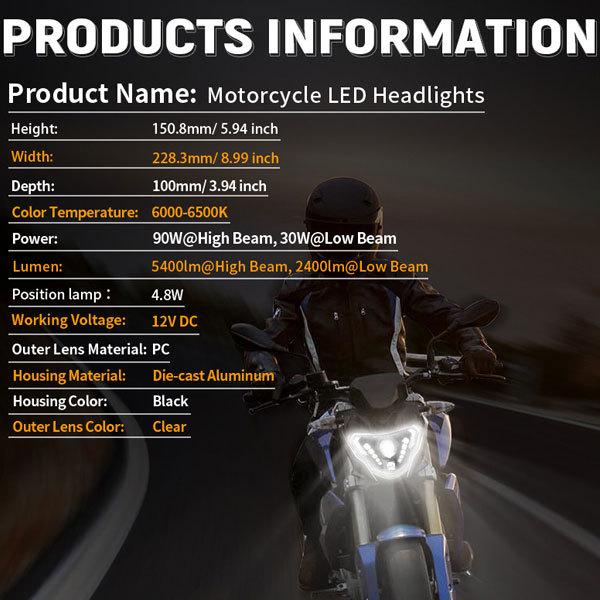 送料無料● BMW LEDヘッドライト プロジェクター 3モードHi.Low.DRL G310GS 2016~2021 G310R 2018~2021 完全な悪魔の目組立キット Eマーク_8