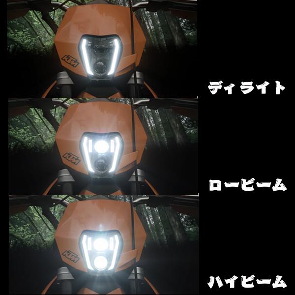 送料無料● Eマーク認証品 For KTM EXC XCF SX F..など 14~22年式 LED ヘッドライト ゴーストマスク ブラック ホワイト 6500K 新品の画像