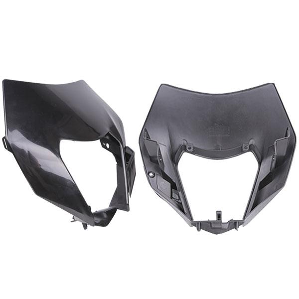 送料無料● Eマーク認証品 For KTM EXC XCF SX F..など 14~22年式 LED ヘッドライト ゴーストマスク ブラック ホワイト 6500K 新品の画像