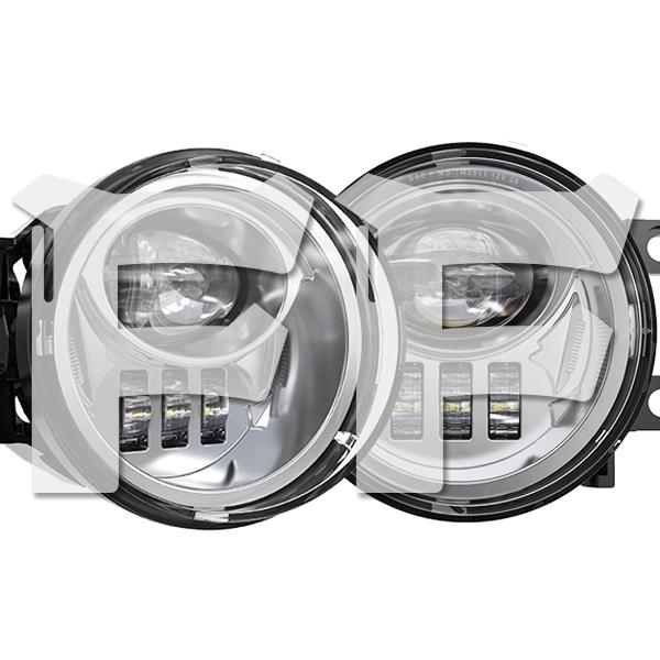 For 2016~2019年式 タコマ 2014~2019年式 4RUNNER 2014~2019年式 タンドラ LED フォグランプ ブラケット付き DOT認定品 シルバー 左右組み