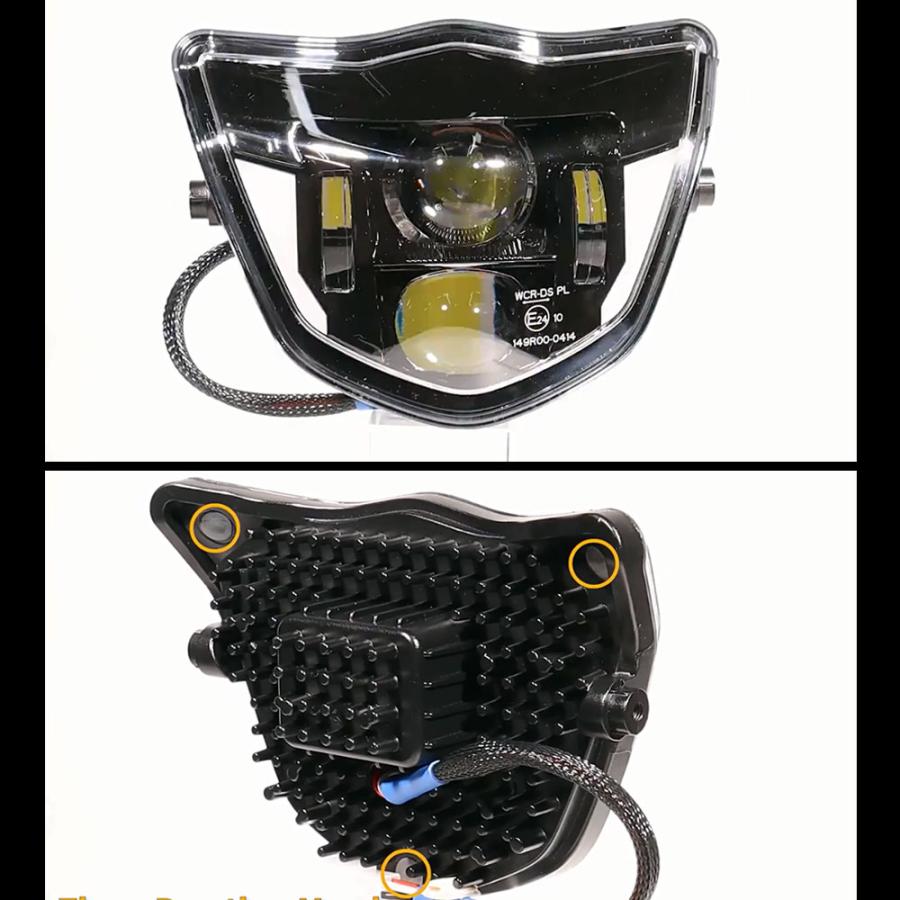 送料無料● ヤマハ WR250F WR250R WR450F YZ250F YZ450F YZ LED ヘッドライト アセンブリー ライトカバー ブルー Eマーク ダートバイク_6