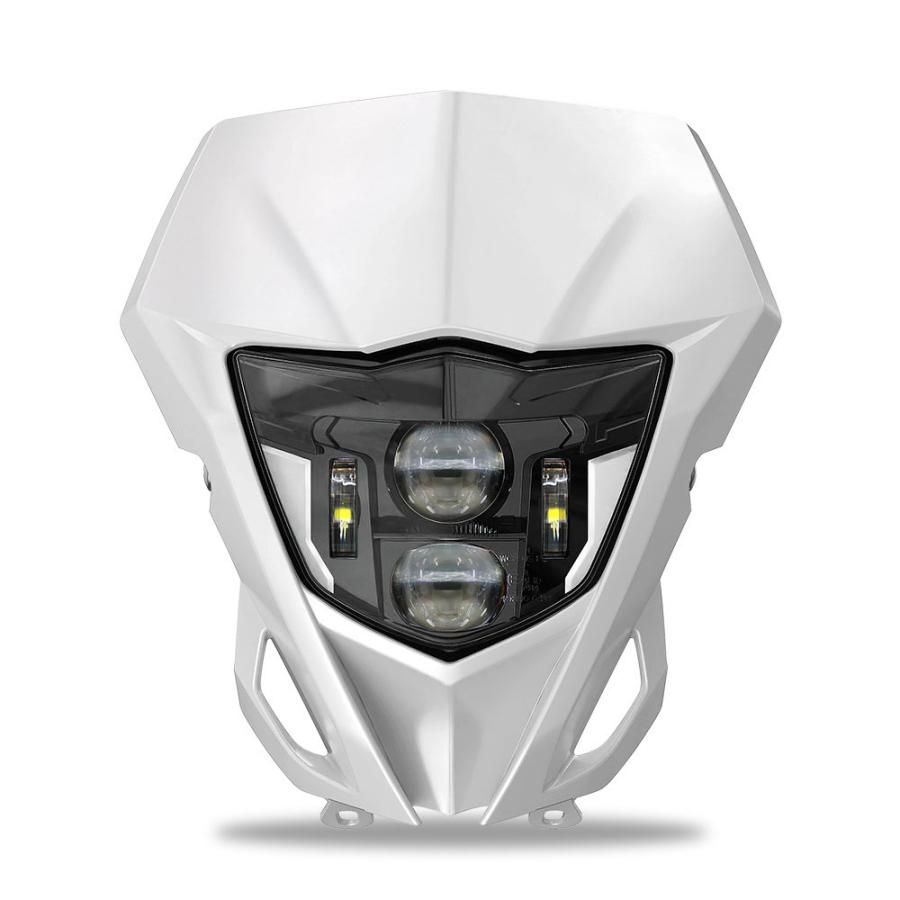 送料無料● ヤマハ WR250F WR250R WR450F YZ250F YZ450F YZ LED ヘッドライト アセンブリー ライトカバー ホワイト Eマーク ダートバイク_8