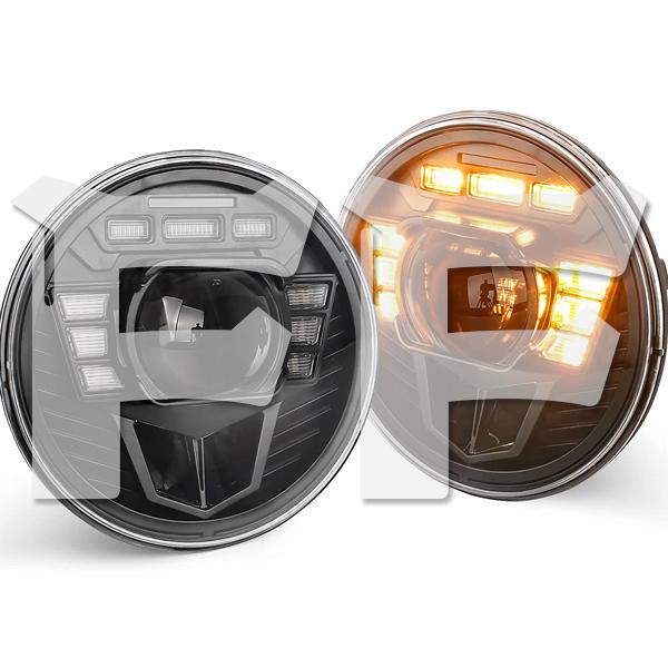 送料無料● 日本仕様品 DOT 7インチ ヘッドライト Hi.Low.DRL 6500K ホワイト ジープ ラングラー JK TJ LJ 車検対応