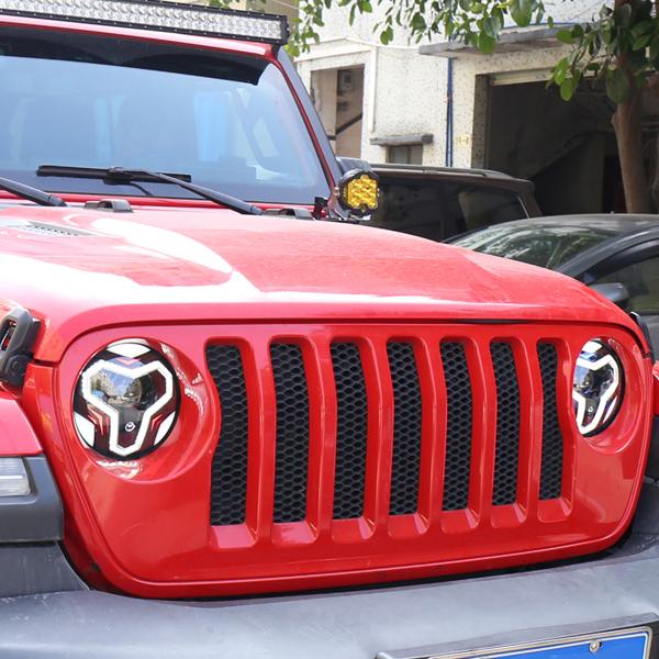 9インチ Jeep Wrangler JL JLU Gladiator JT 2018~2022 LED ヘッドライト Hi.Low.DRL.ウインカー ホワイト 2個 DOT承認品_6