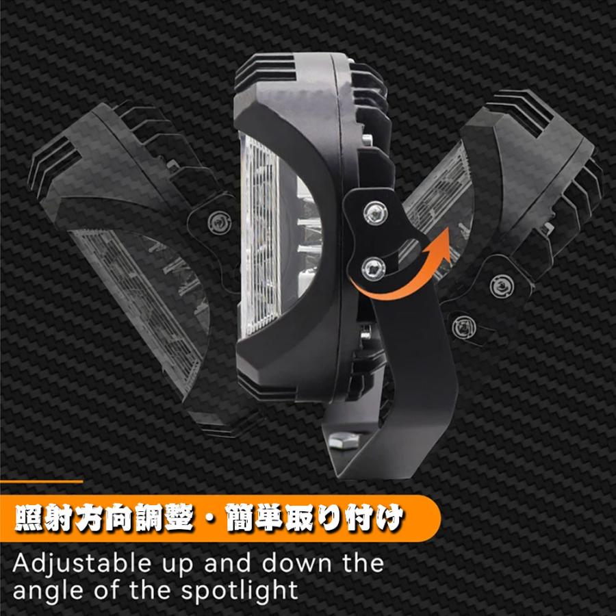 5インチ RGB 50W LED ワークライト 作業灯 投光器 トラック ジープ JK