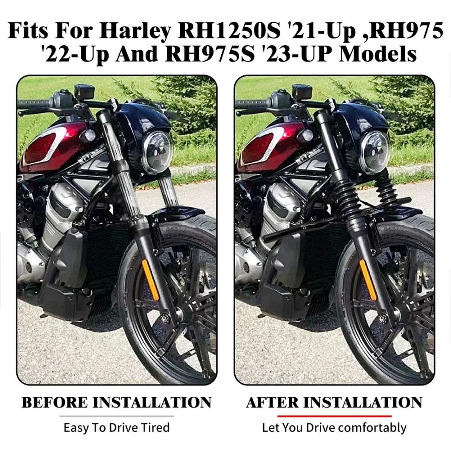 送料無料● ハーレー スポースター 1250 RH1250S 21-UP RH975 22-UP RH975S 23-UP エンジンガード クラッシュバー ブラック/レッド パーツの画像
