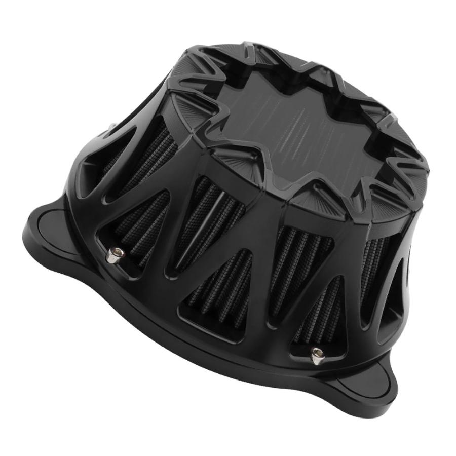 ハーレー スポーツスター XL883 1200 X48 72 Iron883 91-23に適合!! エア クリーナー エア フィルター ブラック CNC 高品質 新品_2