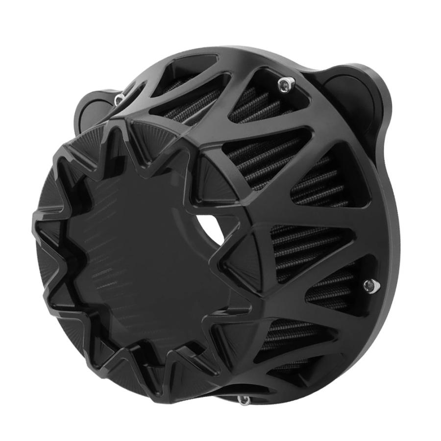 ハーレー ソフテイル/16-17 ツーリング/08-16 ダイナ FXDLS エア クリーナー エア フィルター ブラック CNC 高品質 新品の画像