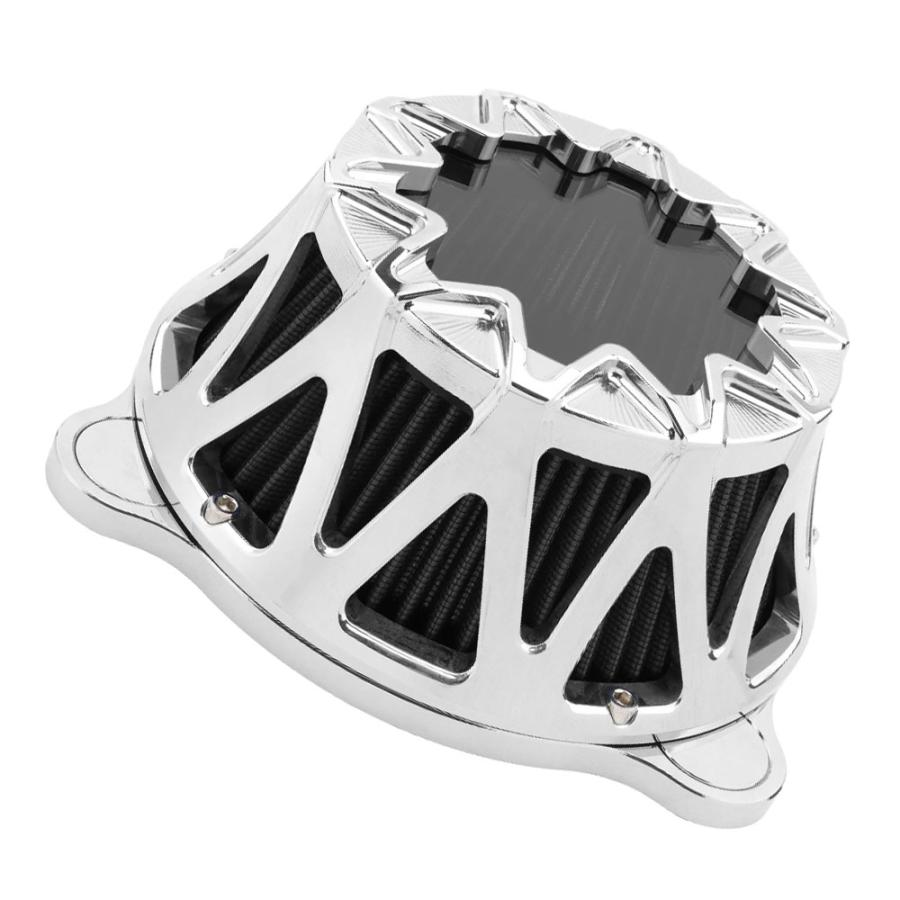 ハーレー ソフテイル/16-17 ツーリング/08-16 ダイナ FXDLS エア クリーナー エア フィルター クローム/シルバー CNC 高品質 新品の画像