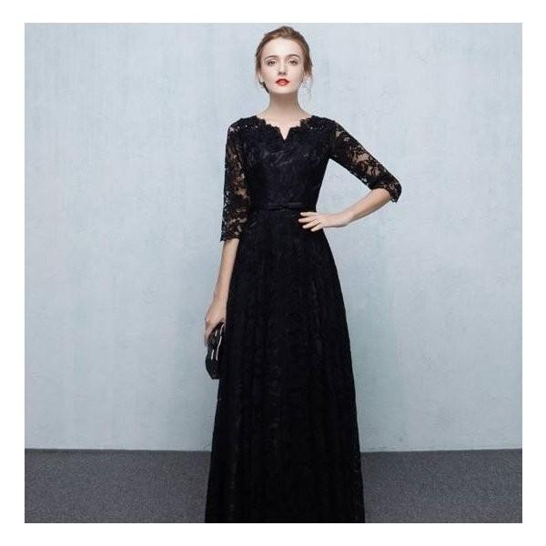 楽天ランキング1位 パーティードレス 代 30代 40代 50代 結婚式 ワンピース 大きいサイズ 袖あり フォーマル ロングワンピース膝丈お呼ばれ ドレス 服装 服 女性 二次会 親族 即日出荷 Cepici Gouv Ci