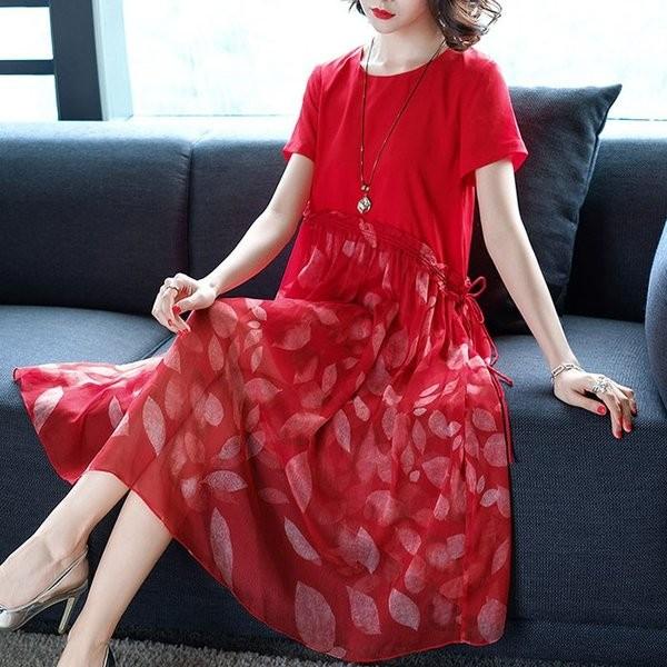 ファッション 可愛すぎるフェミニンデザイン ワンピース レディース 膝丈 ワンピース 花柄 半袖 大きいサイズ フレアワンピース ゆったり シフォン ワンピース 春夏新作 S38env4ebu Www Pioneermovers Com