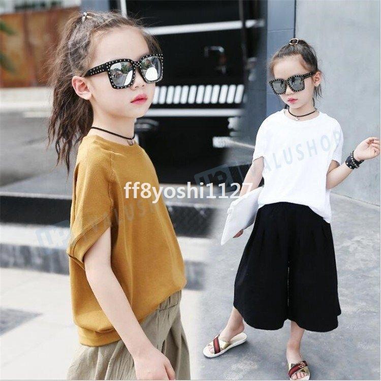 Rakuten 子供服女の子韓国セットアップキッズ夏2点セット子ども服tシャツ パンツ半袖カットソー大人っぽいカジュアルナチュラルガール女児おしゃれ 大注目 Www Podlahyliska Cz