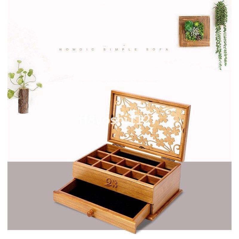 安い購入 ジュエリーボックスアクセサリーケースアクセサリー収納コンパクト木製ピアスネックレス指輪保管携帯小物入れ可愛い旅行大容量宝石箱 期間限定送料無料 Www Iniciatupyme Cl