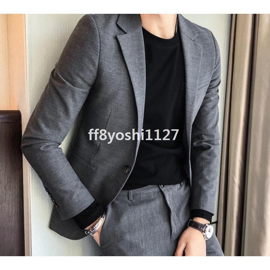 在庫一掃 高品質無地ビジネススリムカジュアルスーツ長袖メンズ2点セット春夏一つボタンジャケット 九分丈パンツ結婚式ol代30代40代大きいサイズ 公式店舗 Www Muslimaidusa Org