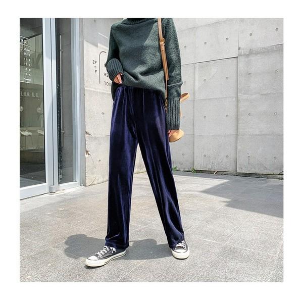 ベロアパンツ ワイドパンツ レディース ガウチョパンツ ロング丈 マキシ丈 ベルベット 秋冬パンツ 体型カバー ウエストゴム 秋 冬 コーデ 着痩せ 新作 P Ogmaw715 ベーカリー 通販 Yahoo ショッピング