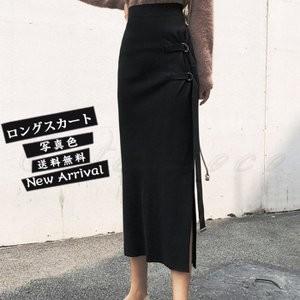 ニットスカート タイトスカート レディース スリット ロング丈 ミモレ丈 膝下 無地 コーデ ウエストゴム ストレッチ 春秋冬 きれいめ おしゃれ P Ovgkx043 ベーカリー 通販 Yahoo ショッピング