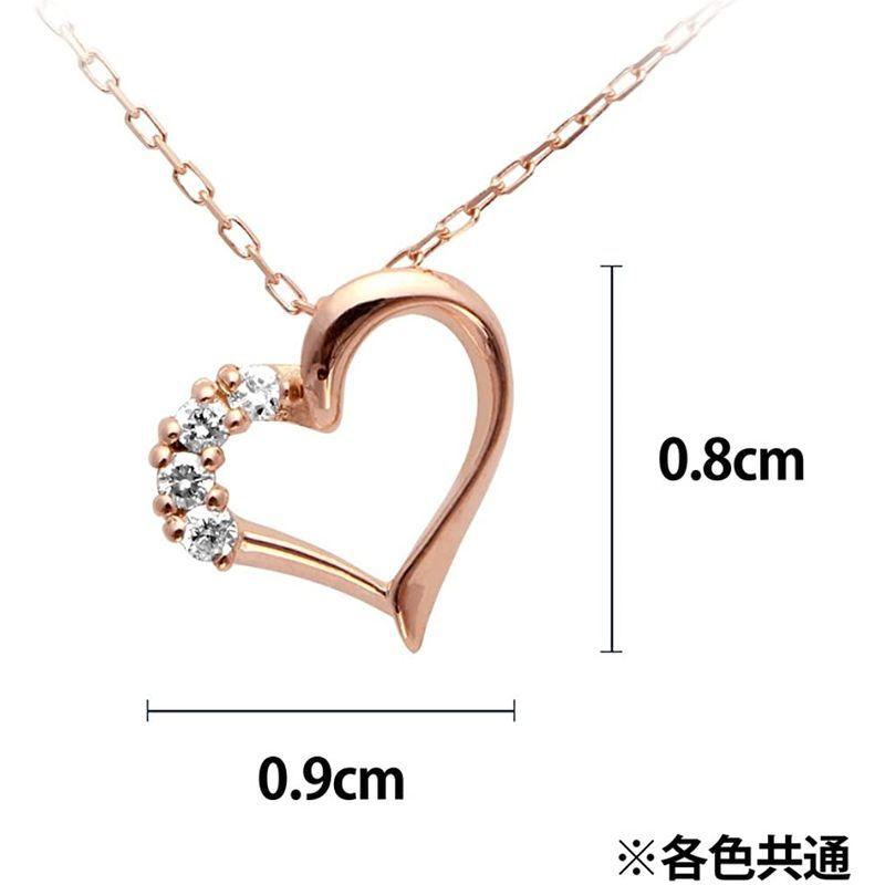 キャーロディディアマンテ CHIARO DI DIAMANTE K10ピンクゴールド×ダイヤモンド ハートペンダントネックレス CHD004 CHIARO DI DIAMANTE K10ピンクゴールド×ダイヤモンド ハートペンダントネックレス CHD004