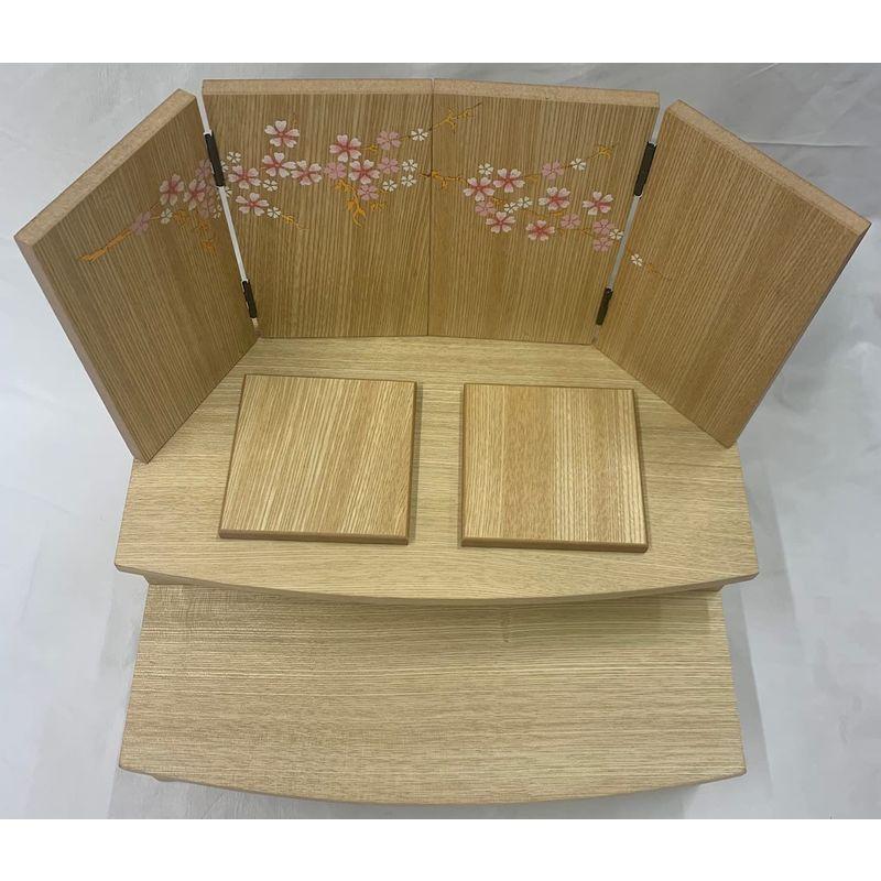 40G3-6 34x2 桜 飾り台・屏風セット H23-18A 雛祭り ひな祭り 雛人形