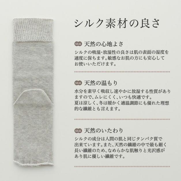ナイガイ　極眠　肌側シルクサマーナイトソックス　NAIGAI COMFORT　コンフォート　トゥーレス　隠れ五本指　ムレにくい　快眠　リラックス　フットケア |  | 06