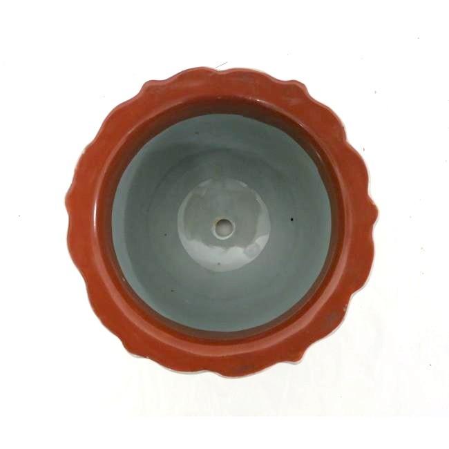 1263　（中古）　盆栽鉢　古渡景徳鎮明茶釉　 |  | 01