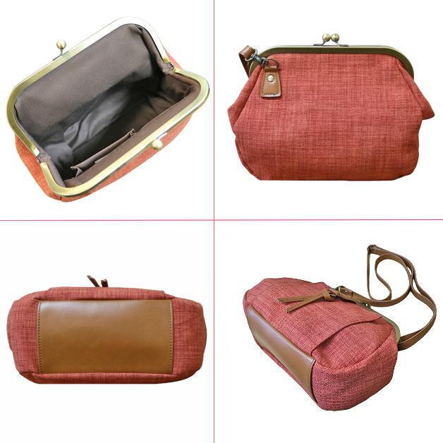 pocchiri　がま口ショルダーバッグ　ショルダーバッグ　がま口バッグ　キャンバス7.0ストリングショルダー　肩掛け　斜め掛け　モダン　レトロ　ぽっちり |  | 06