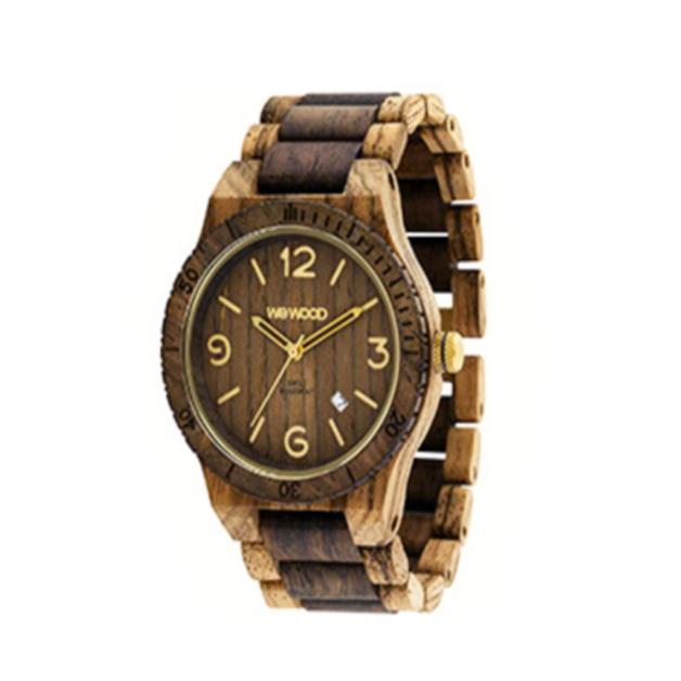WE WOOD　ウィーウッド　ALPHA SW ZEBRANO CHOCO　ブラウン　茶　腕時計　天然木　ナチュラル　木製　エコウォッチ　大きめ　ジェンダー　プレゼント |  | 01