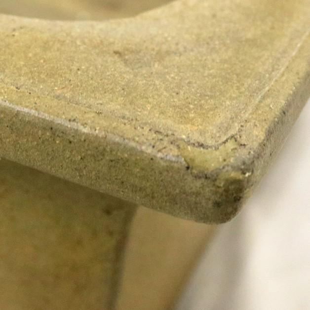 9878　〈中古〉　盆栽鉢　古渡烏泥外縁切立長方 |  | 10