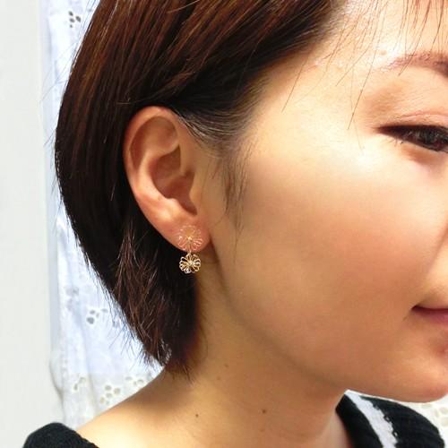 【メール便可】Notle／ノートル／ノンホールピアス／イヤリング／マーガレットブーケ／ピアスホール不要　ワイヤー　花　Line artシリーズ　TO-0233 |  | 02